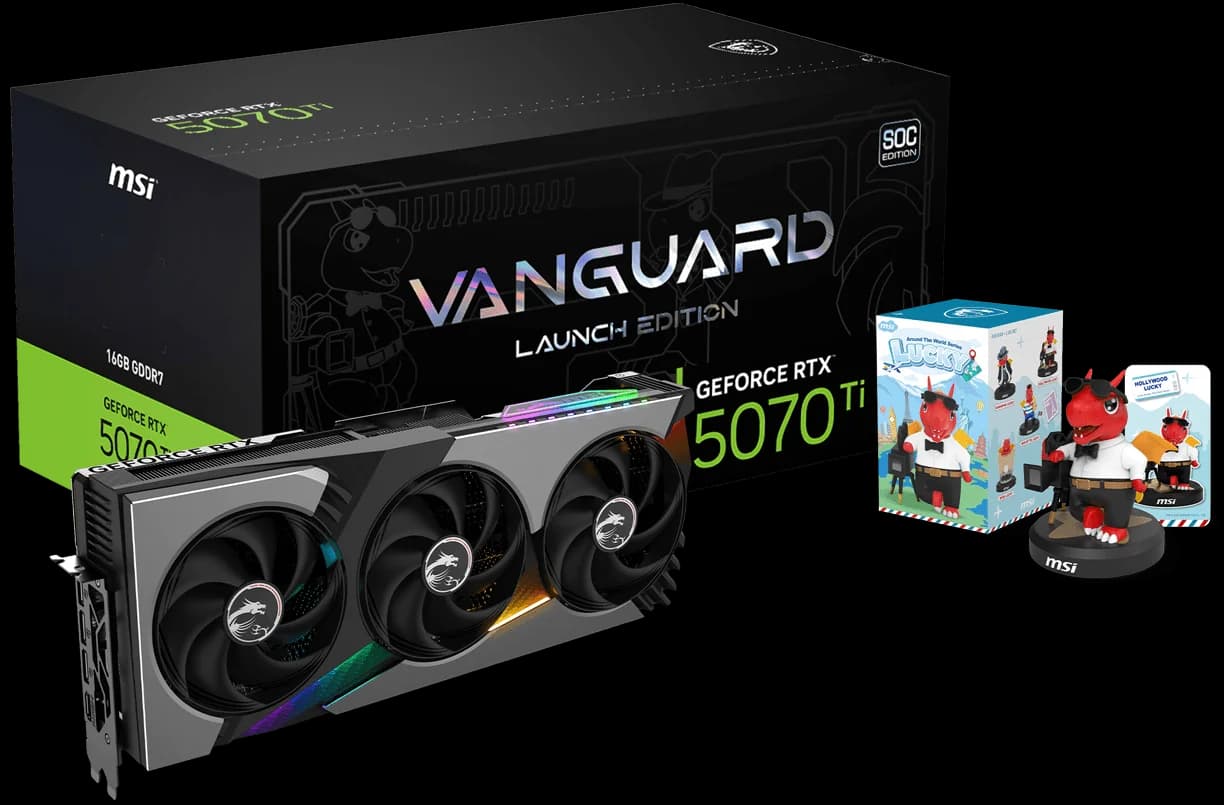 MSI GeForce RTX 5070 Ti Vanguard SOC Launch Edition 16GB GDDR7 Graphics Card — image 1