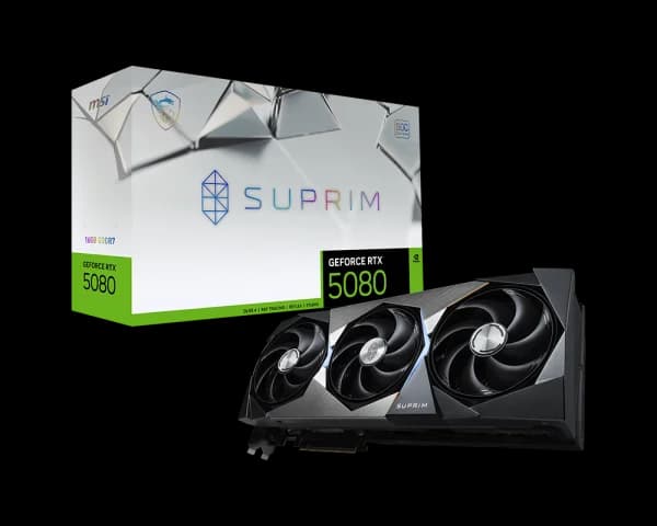 MSI GeForce RTX 5080 Suprim SOC 16GB Graphic Card — image 1
