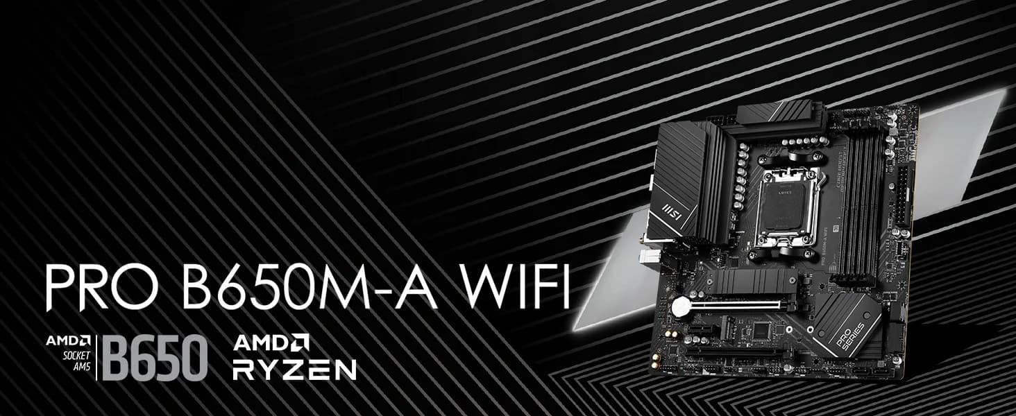 MSI Pro B650M-A Wifi AM5 M-ATX Motherboard