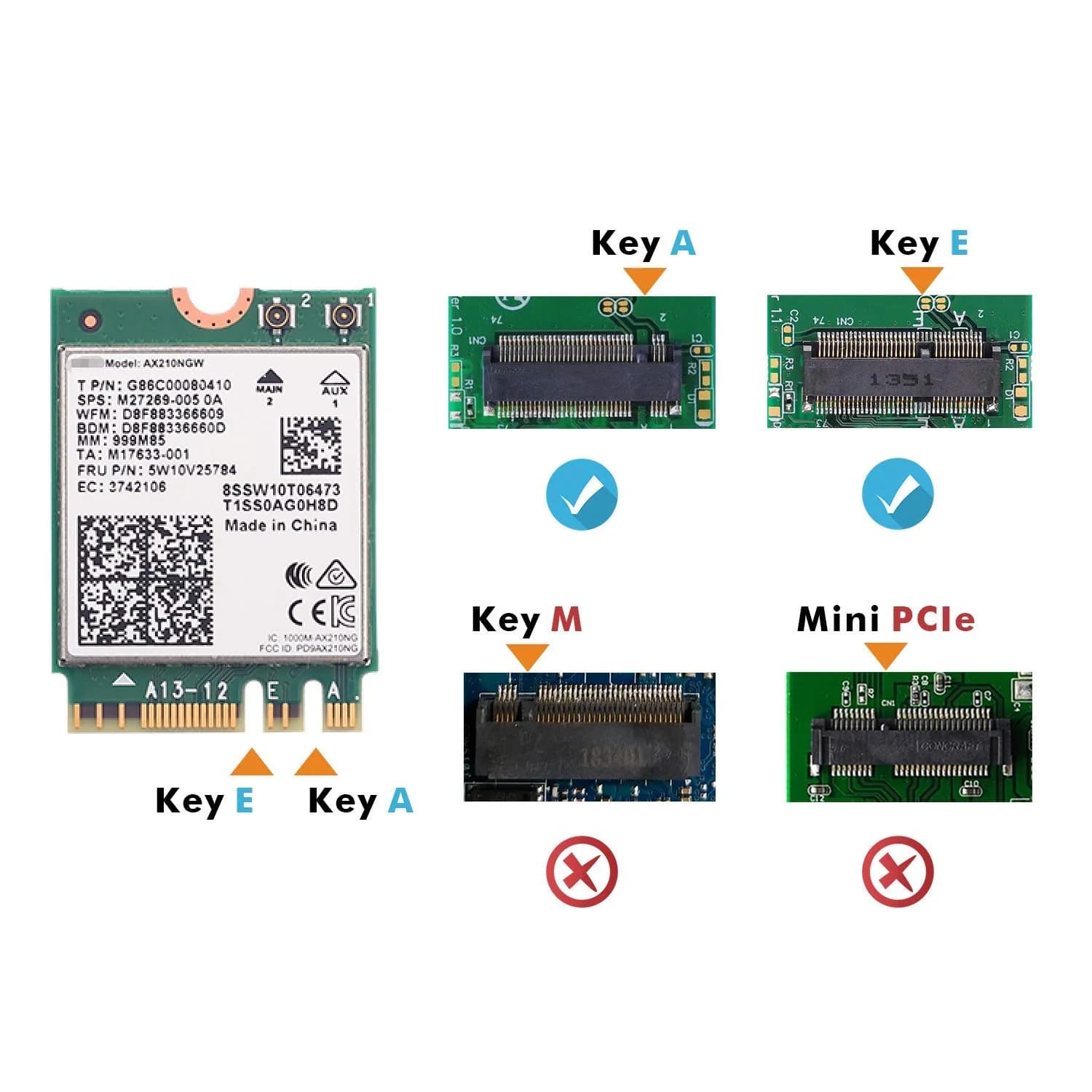 OKN WiFi 6 Adapter AX200 802.11ax WiFi Card — image 1