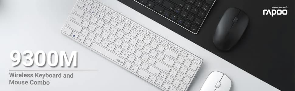 Rapoo 9300m Multi-Device Bluetooth + 2.4Ghz Wireless Keyboard & Mouse Combo — image 1