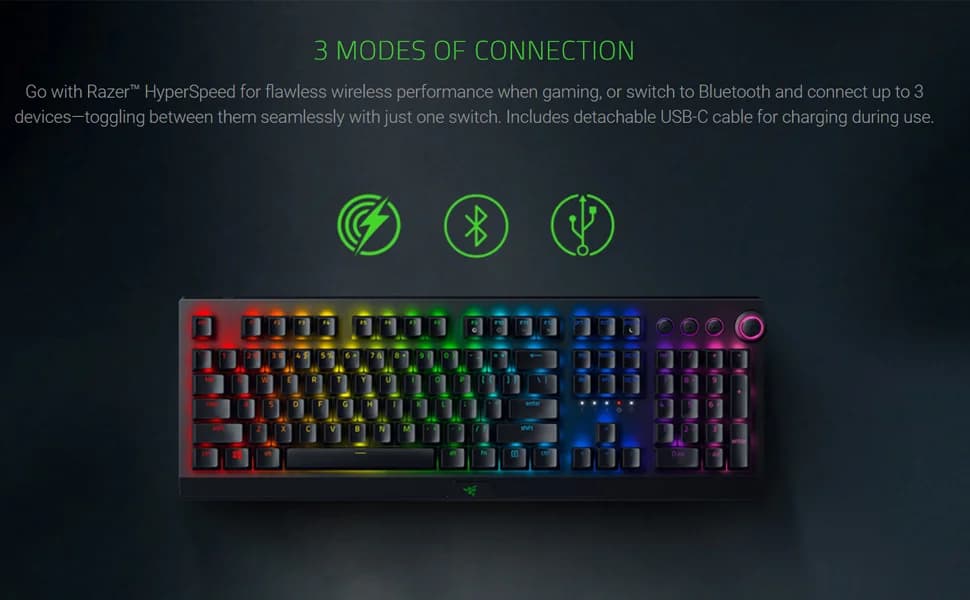 Razer BlackWidow V3 Pro Wireless Mechanical Gaming Keyboard Yellow Switches — image 1
