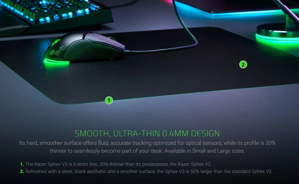 Razer Sphex V3 Gaming Mouse Mat Small — image 1