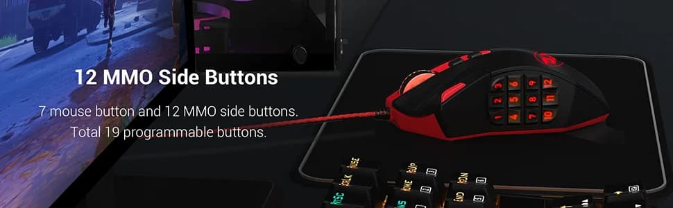 Redragon PERDICTION M901 K-2 RGB Wired PC Gaming Mouse with Weights — image 1