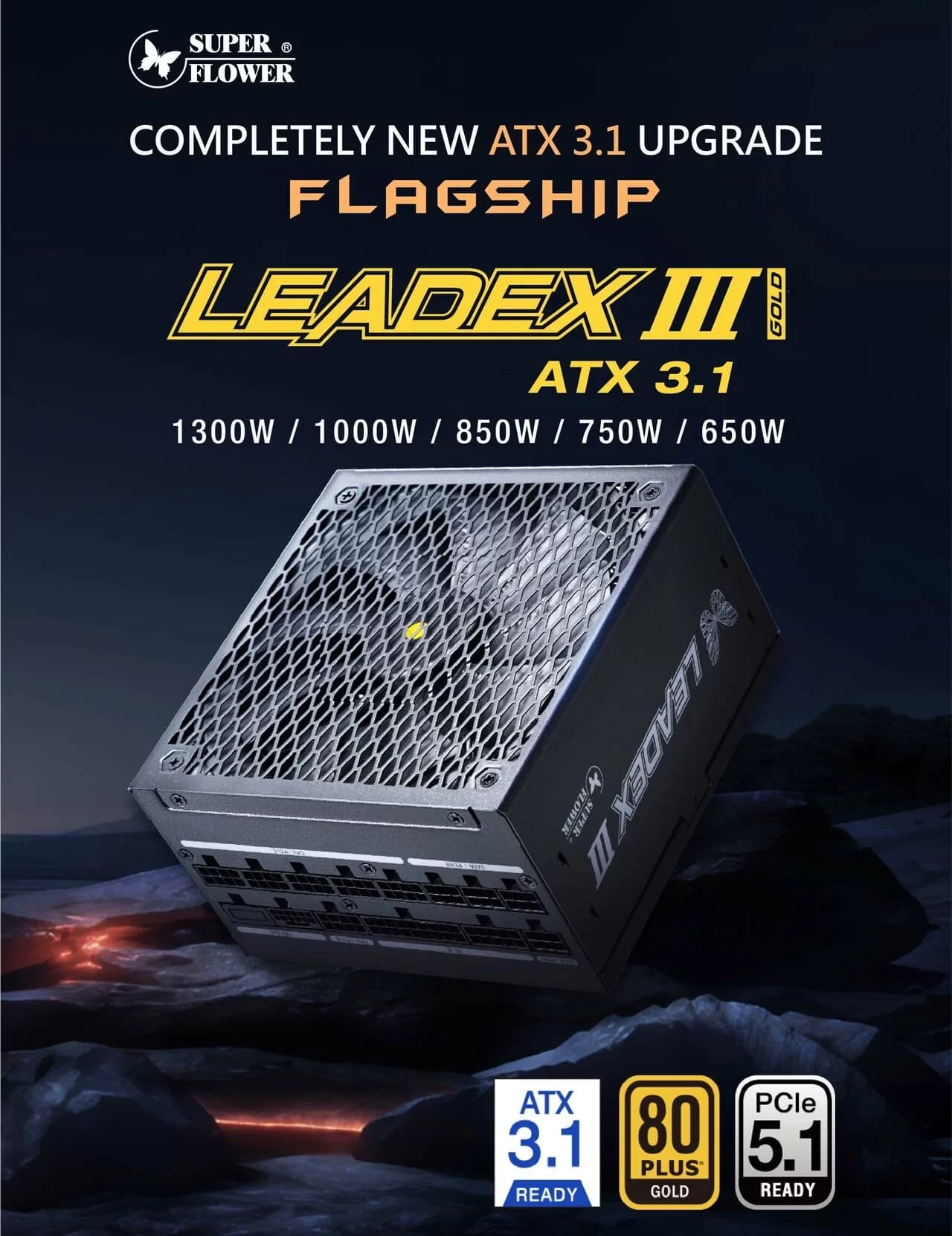 Super Flower Leadex III Gold UP 1000W ATX3.1 Fully Modular SMPS — image 1