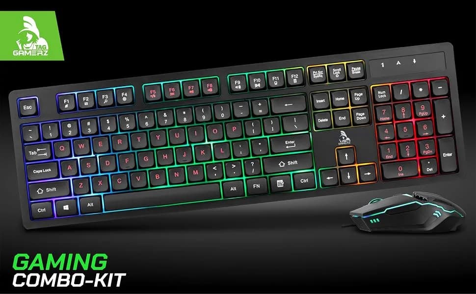 TAG Gamerz Commander 2.0 RGB Gaming USB Keyboard and Mouse Combo — image 1
