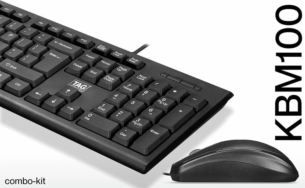 TAG Gamerz KBM100 USB Wired Keyboard and Mouse Combo Set — image 1