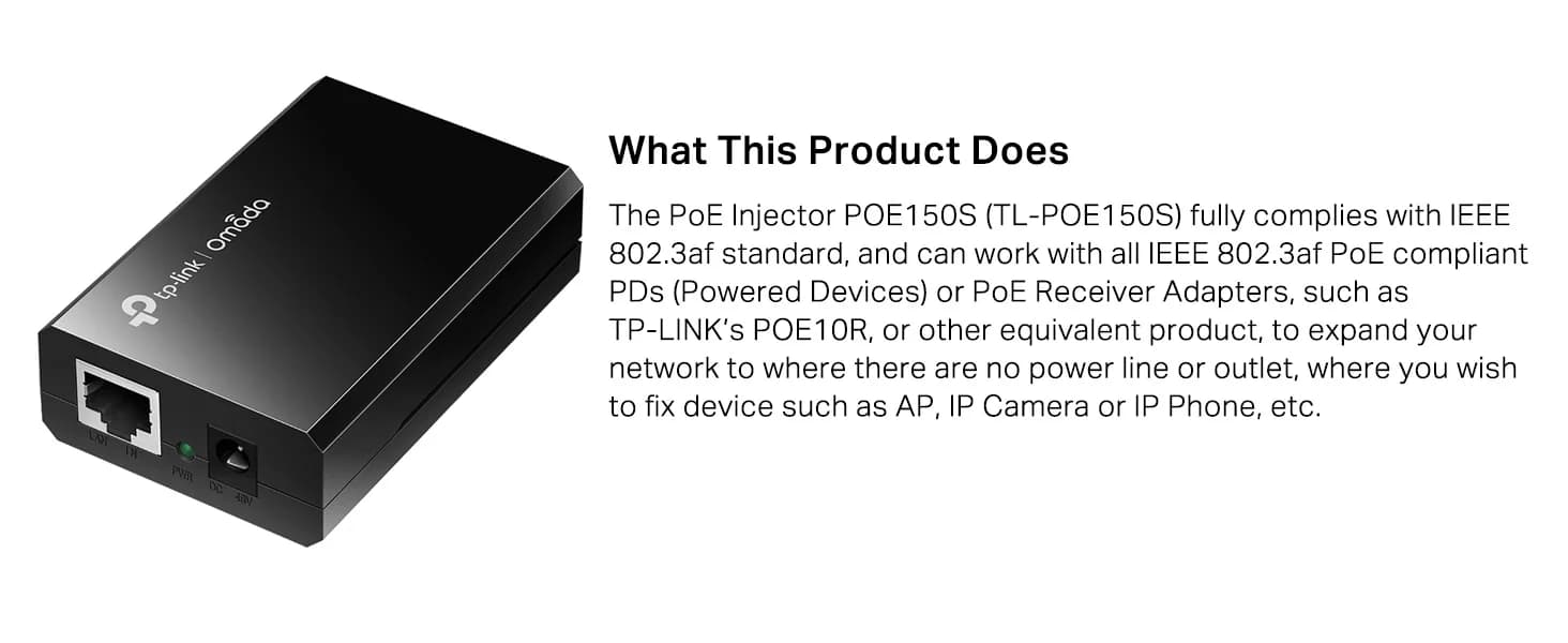 TP-LINK TL-PoE150S PoE Injector Adapter — image 1