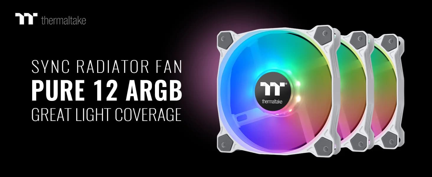 Thermaltake Pure 12 ARGB Sync Radiator 3 Fan Pack White TT Premium Edition — image 1