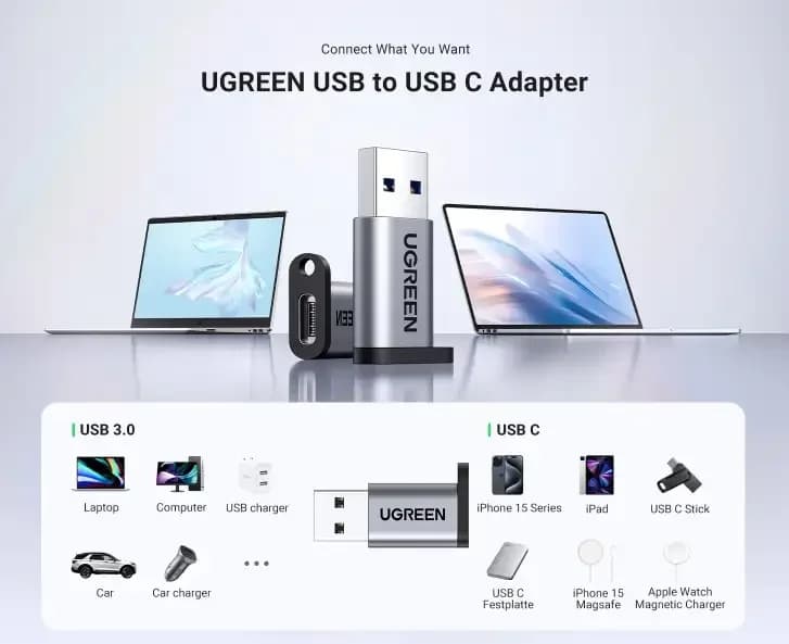 UGreen US276 USB-A Male to USB-C Female Adapter — image 1