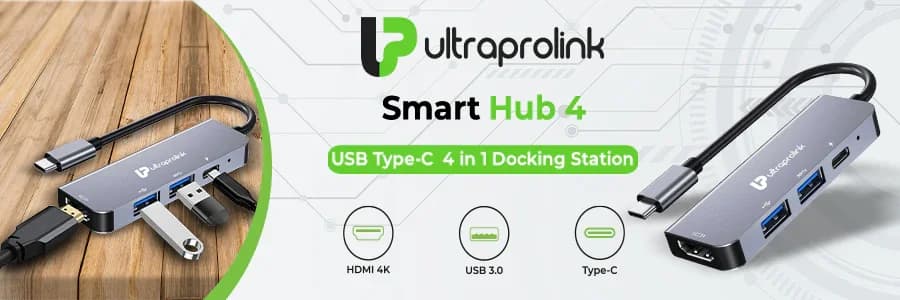 Ultraprolink Smart Hub 4 USB Type C 4 in 1 Docking Station UL1206 — image 1