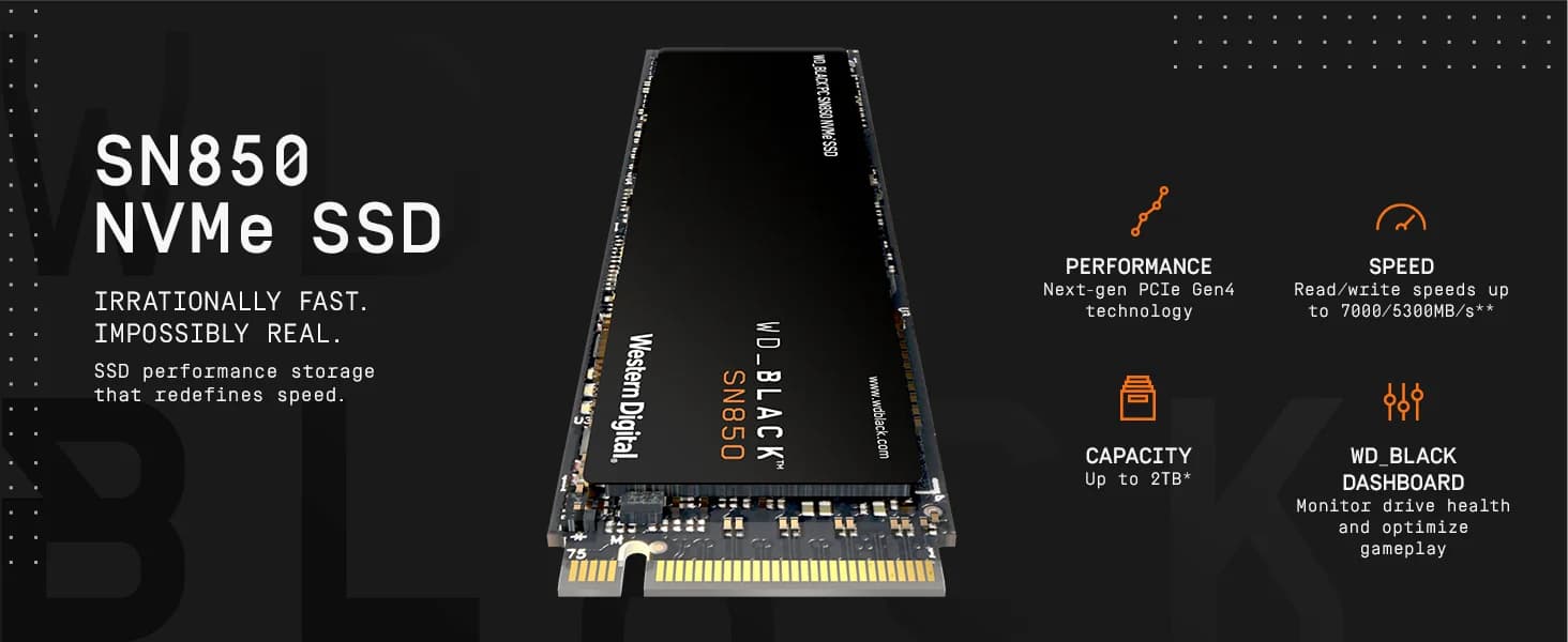 Western Digital Black SN850 500GB M.2 NVMe Gen4 SSD — image 1