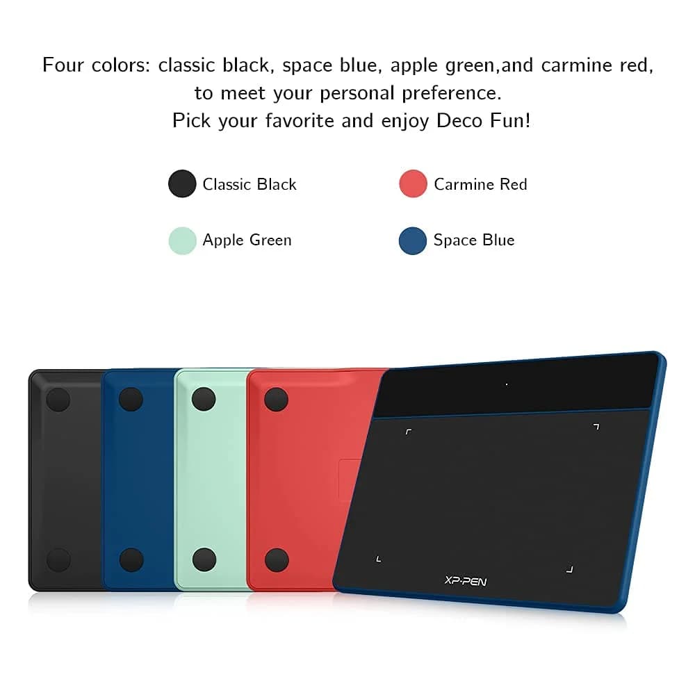 XP-PEN Deco Fun S Graphic Drawing Tablet 6x4 Inches Digital Sketch Pad OSU Tablet for Digital Drawing, OSU, Online Teaching-for Mac Windows Chrome Linux Android OS (Green) — image 1