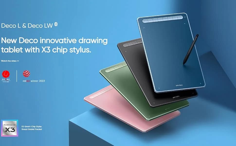 XP-Pen Deco L Graphics Tablet Black — image 1