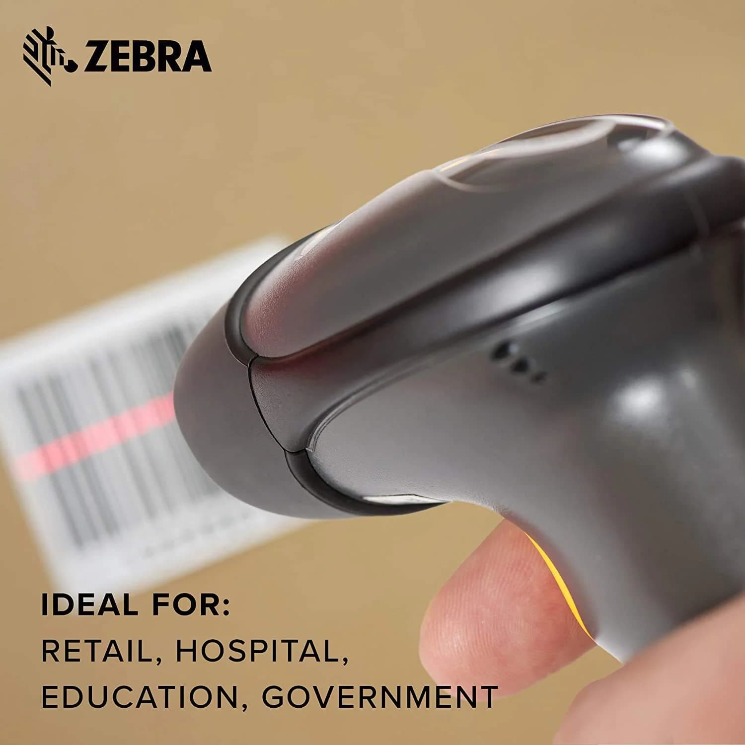 Zebra Symbol LS2208 Laser Barcode Scanner without stand — image 1