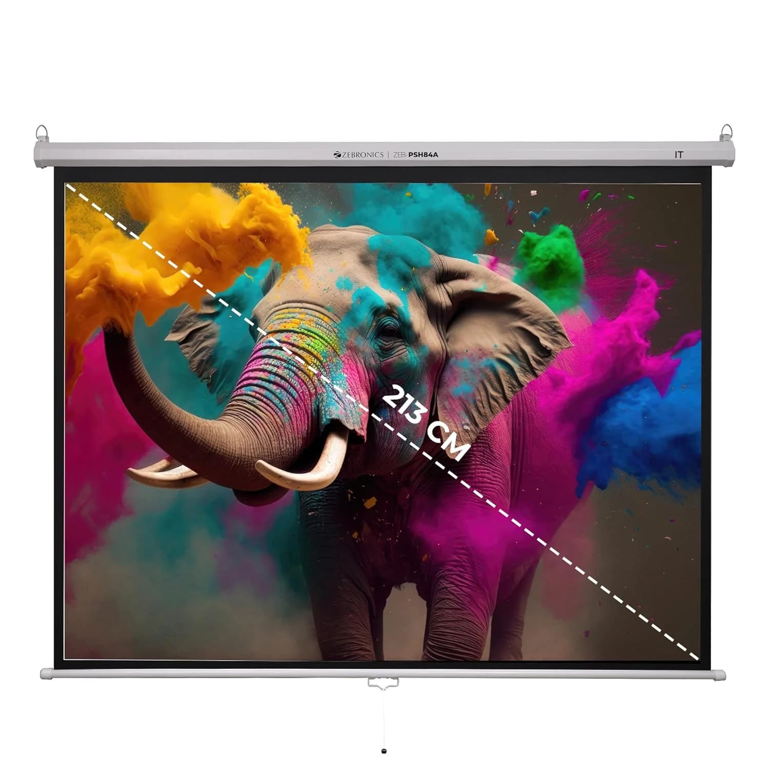 Zebronics PSH84A 84" Manual Projector Screen — image 1