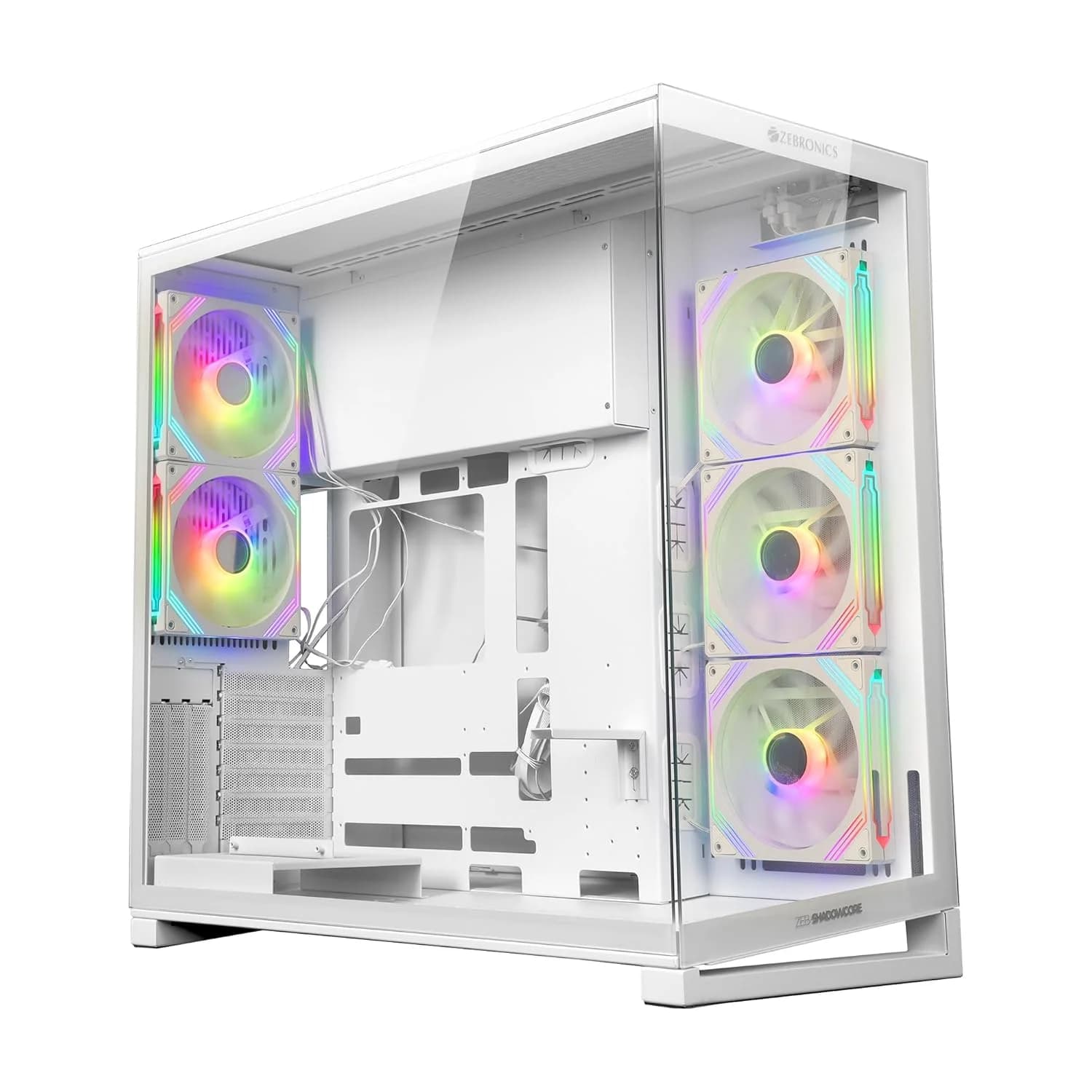 Zebronics Zeb Shadow Core Premium Gaming Case White — image 1