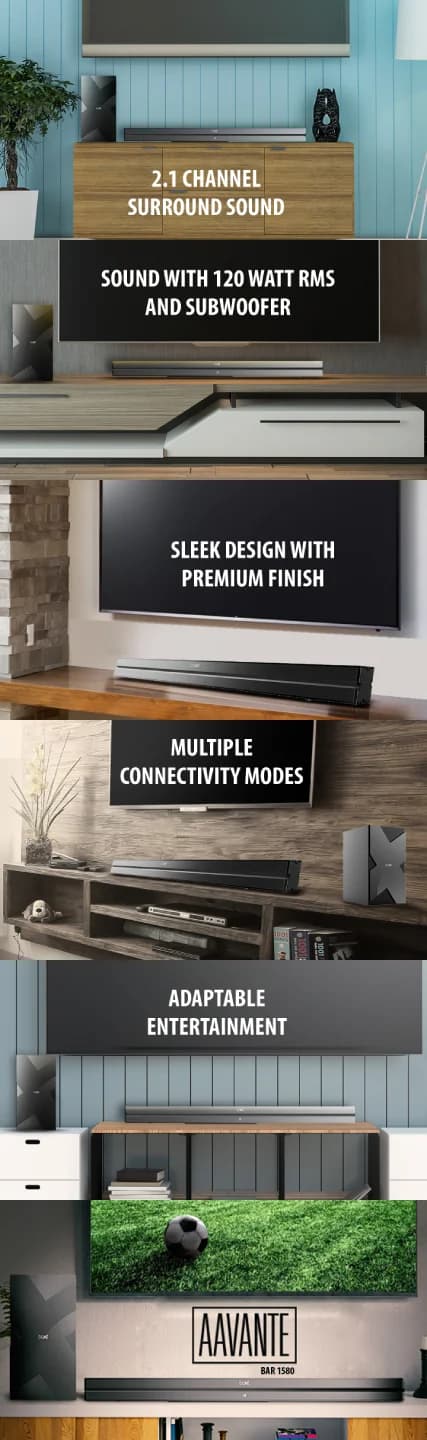 boAt Aavante Bar 1580 2.1 Channel Bluetooth Soundbar 120 W Bluetooth Soundbar — image 1