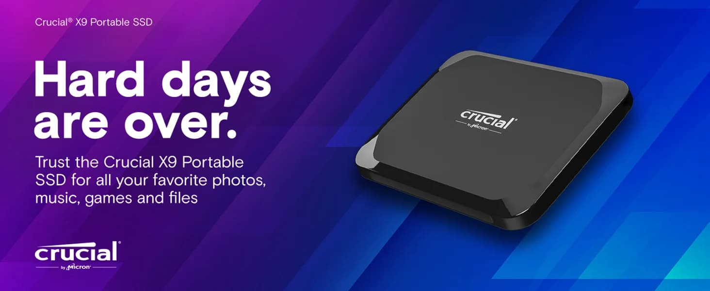 Crucial 2TB X9 USB-C 3.2 Gen 2 External SSD — image 1