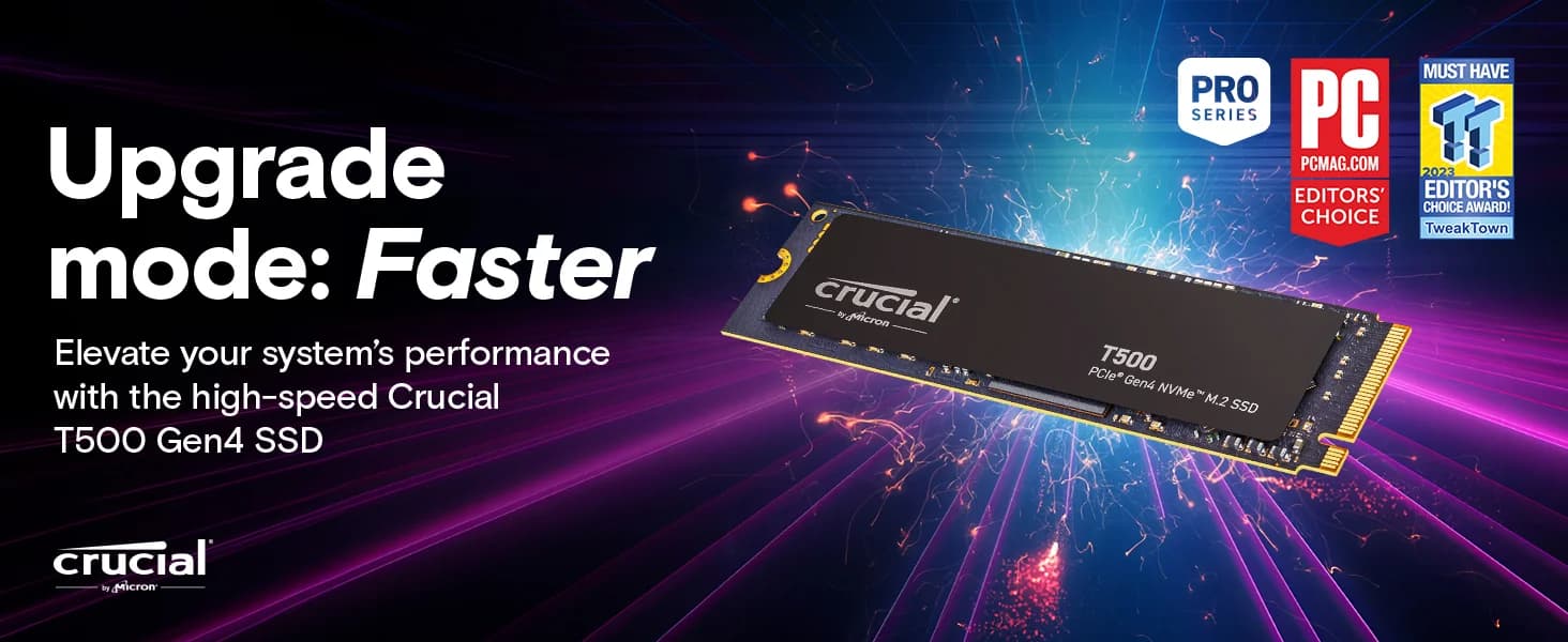 Crucial T500 2TB Gen4 NVMe M.2 Internal Gaming SSD — image 1