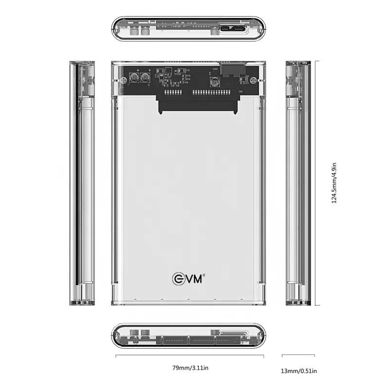 EVM 2.5 Sata SSD Casing High Speed Usb 3.0 — image 1