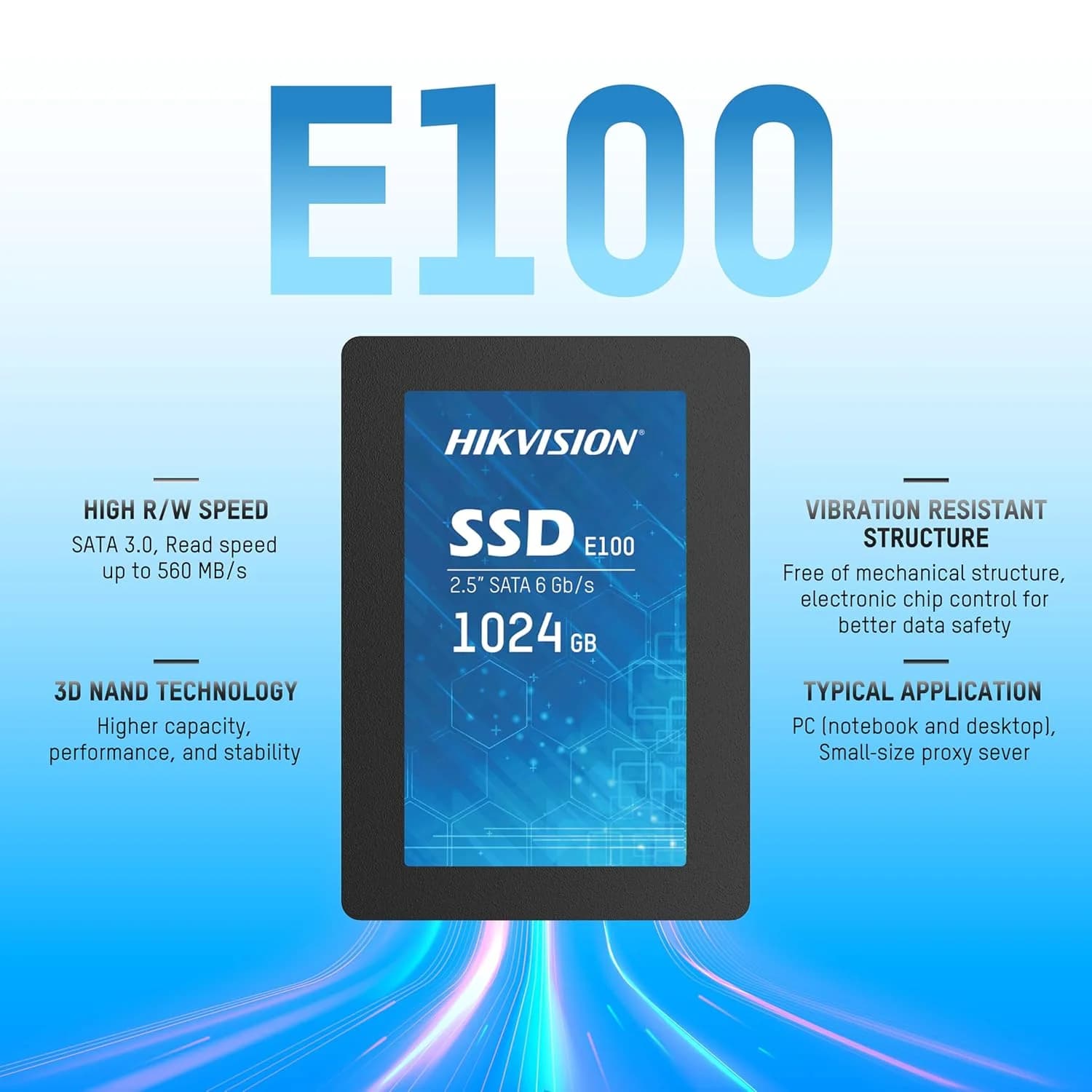 HIKVISION E100 1024GB 2.5-Inch SATA Internal SSD — image 1